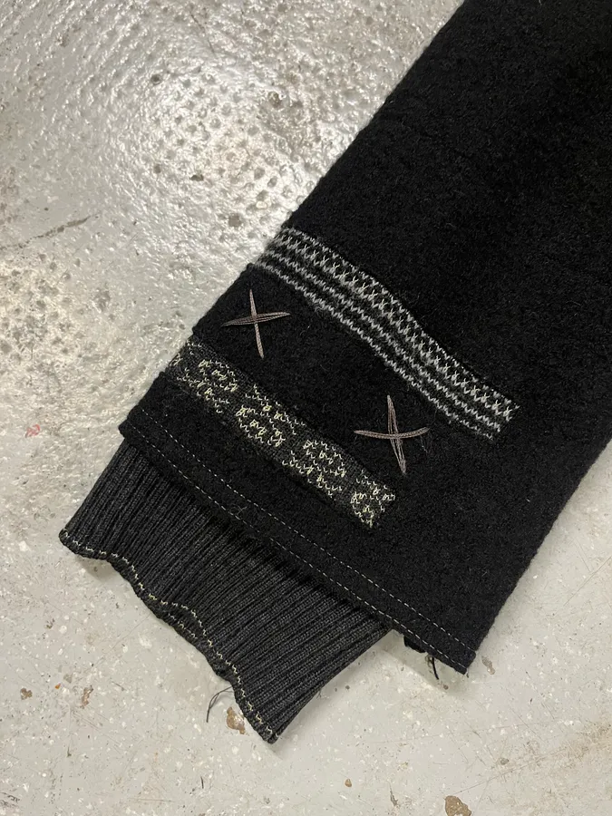 2000s Marithé + François Girbaud Black Wool Signature Jacket - Image 6