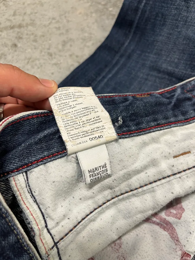 2000s Marithé + François Girbaud Blue Denim Jeans - Image 12