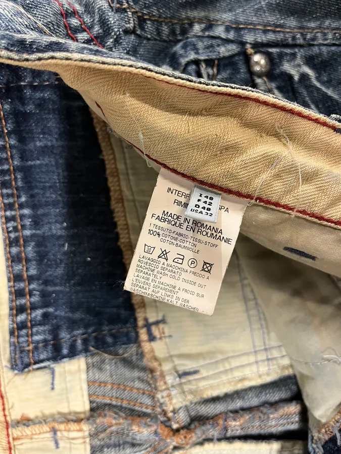 2000s Marithé + François Girbaud Blue Distressed Denim Jeans - Image 10