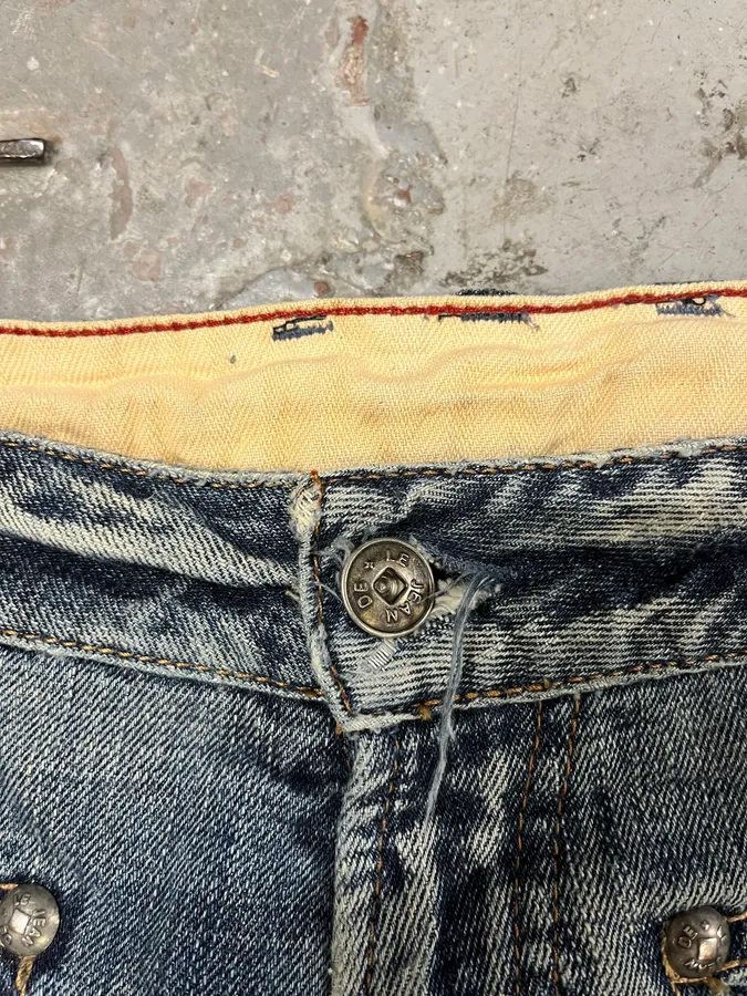 2000s Marithé + François Girbaud Blue Distressed Denim Jeans - Image 7