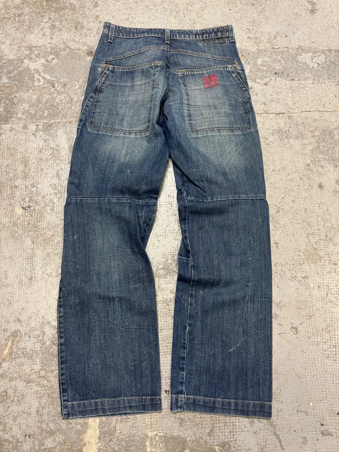 2000s Marithé + François Girbaud Blue Faded Denim Jeans - Image 5