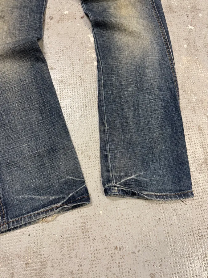2000s Marithé + François Girbaud Blue Faded Rebel Denim Jeans - Image 8