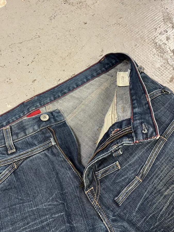 2000s Marithé + François Girbaud Blue Rebel Faded Denim Jeans - Image 10