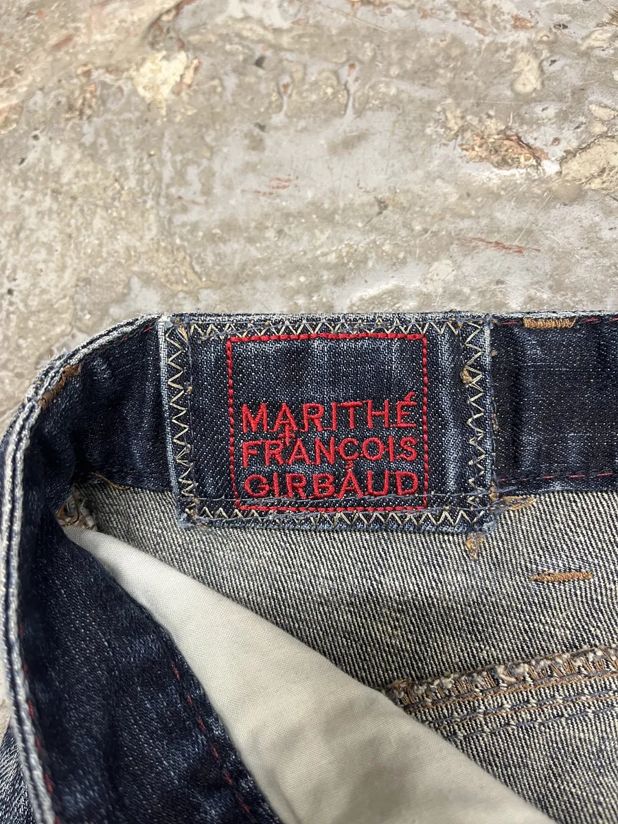 2000s Marithé + François Girbaud Blue Rebel Faded Denim Jeans - Image 10
