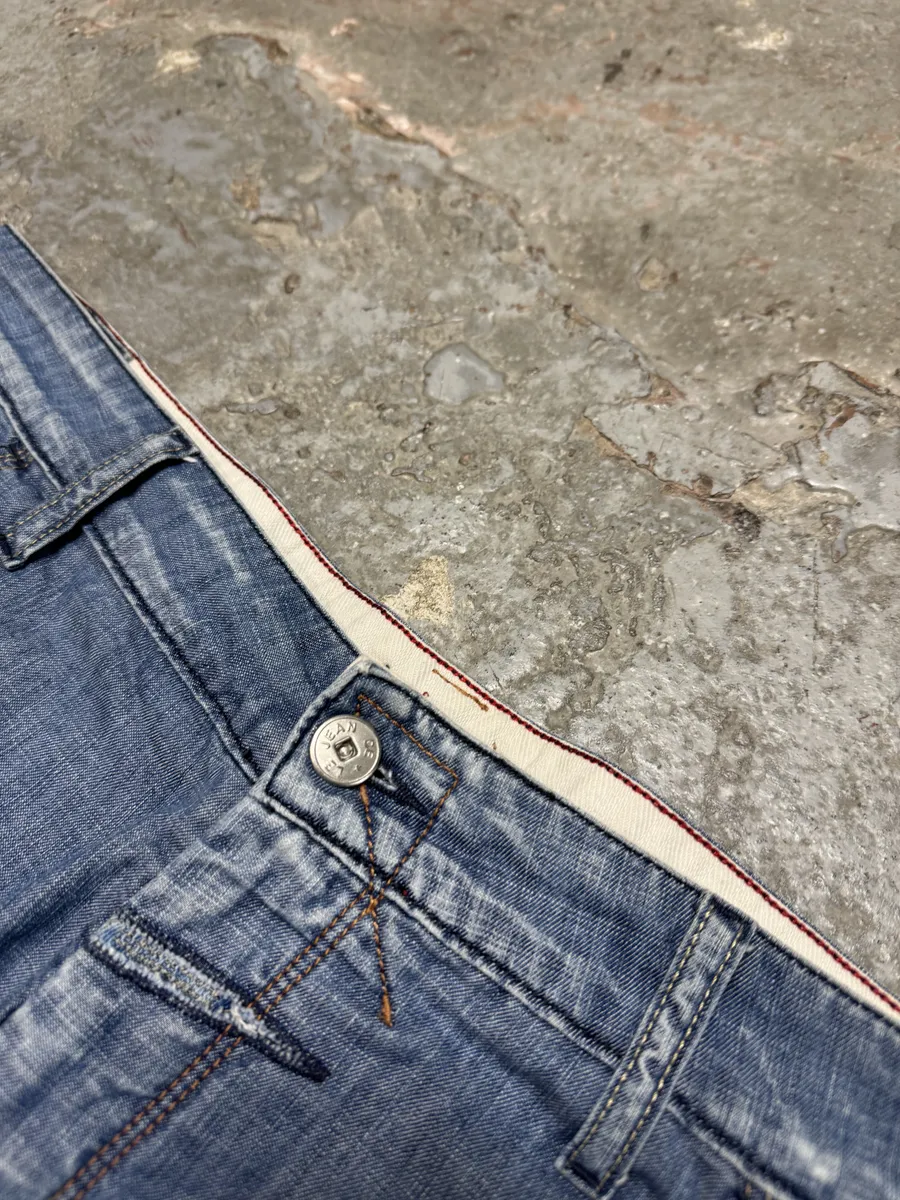 2000s Marithé + François Girbaud Blue Relaxed Cozy Jeans - Image 7