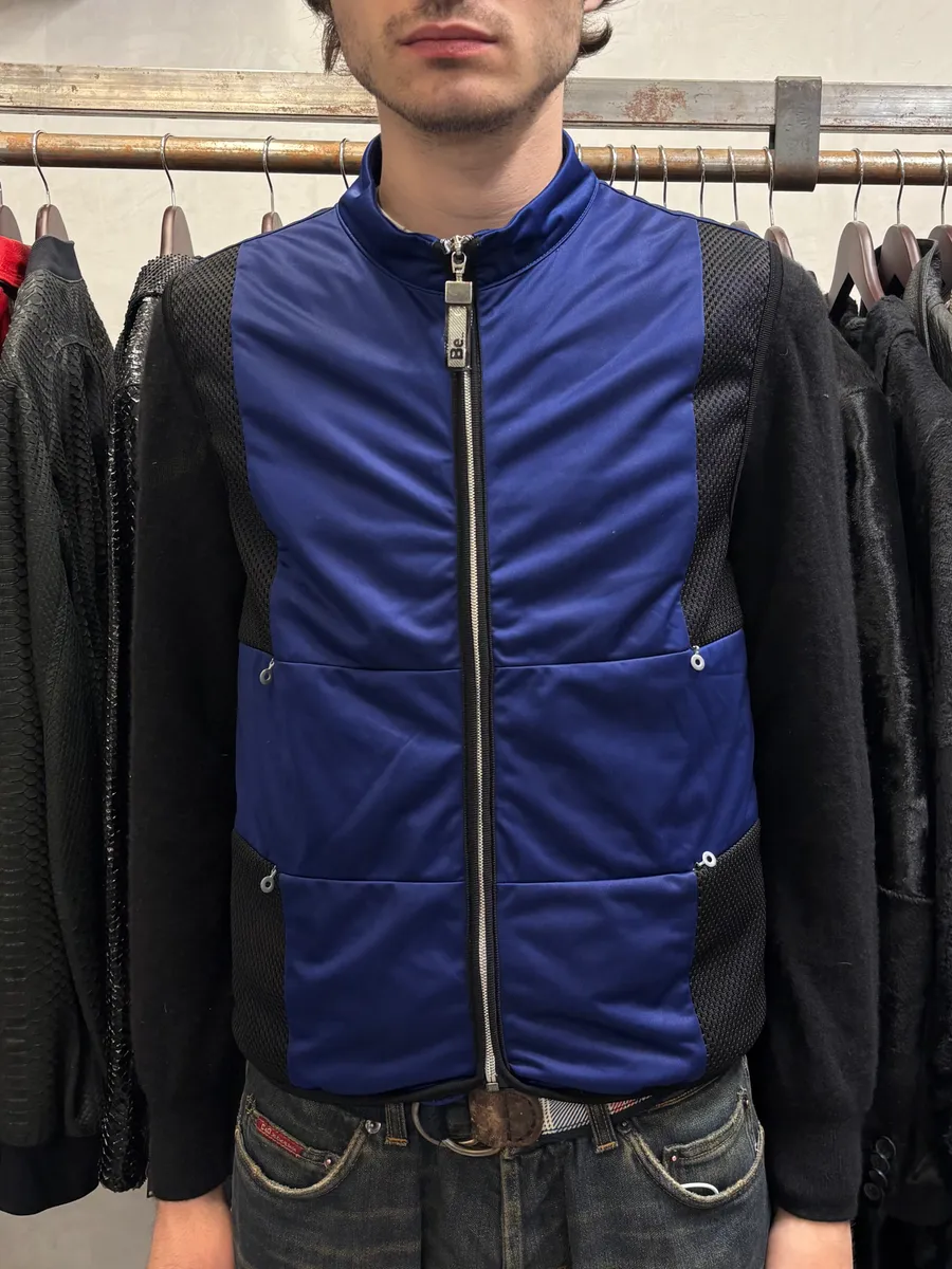 2000s Marithé + François Girbaud Blue Tactical Vest - Image 2
