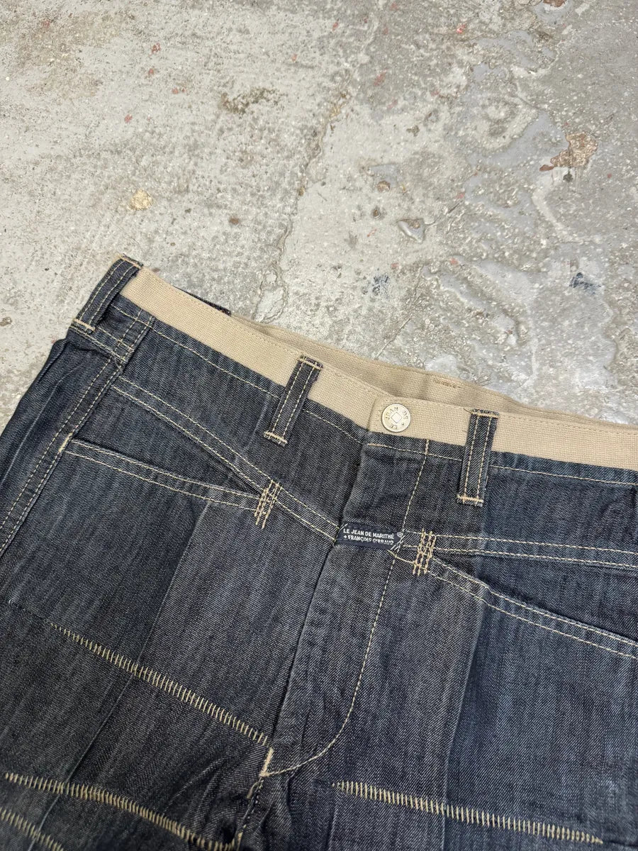 2000s Marithé + François Girbaud Cut Raw Denim Jeans - Image 9