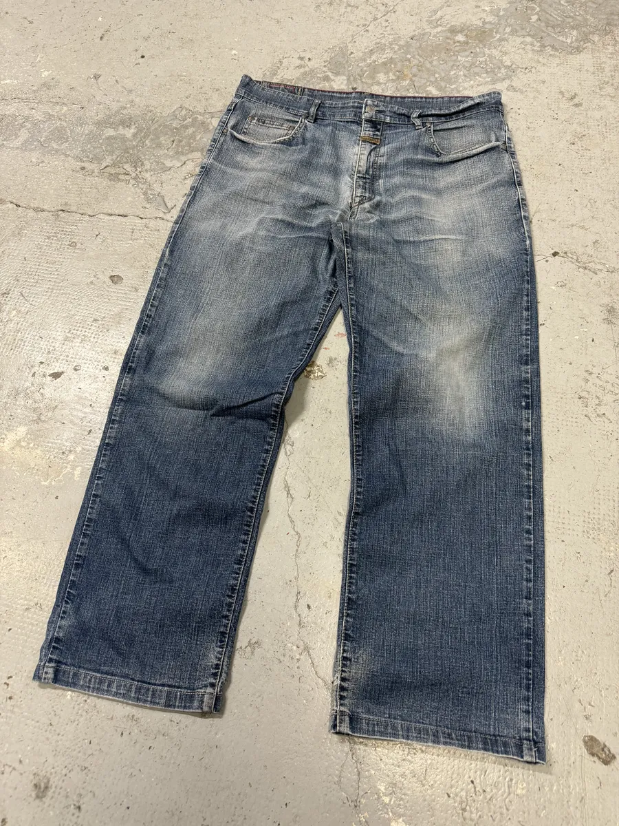 2000s Marithé + François Girbaud Eroded Large Denim Jeans - Image 11