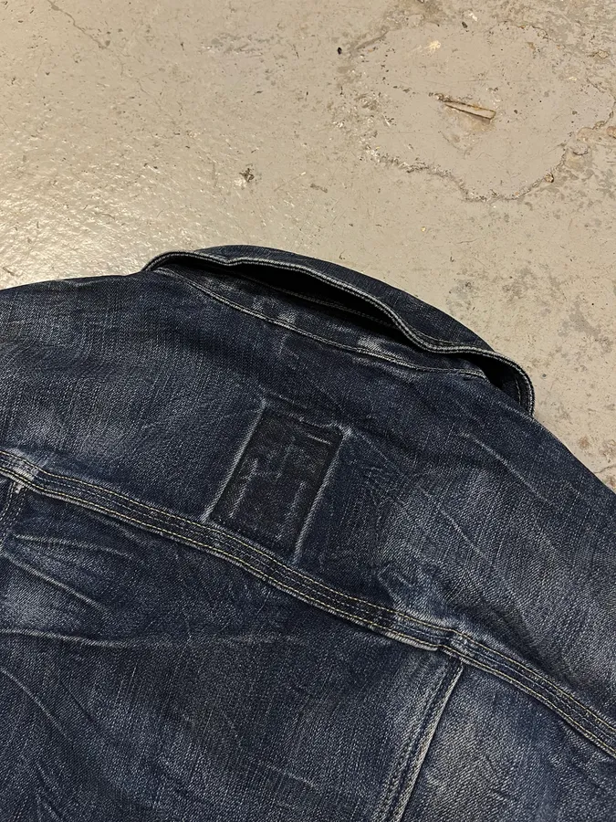 2000s Marithé + François Girbaud Faded Blue Denim Jacket - Image 6