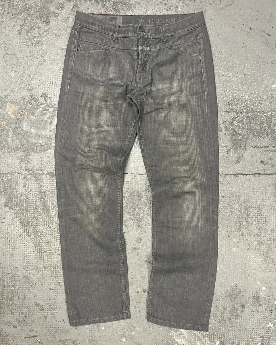 2000s Marithé + François Girbaud Grey Cozy Faded Pants - Image 3