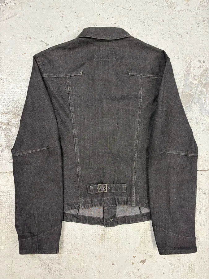 2000s Marithé + François Girbaud Grey Signature Buttoned Jacket - Image 6