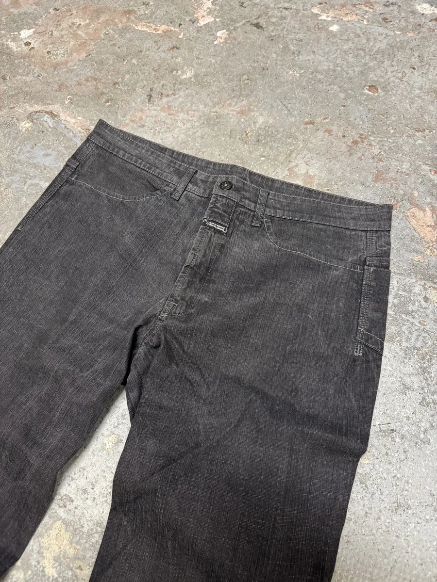 2000s Marithé + François Girbaud Grey Soft Denim Pants - Image 7