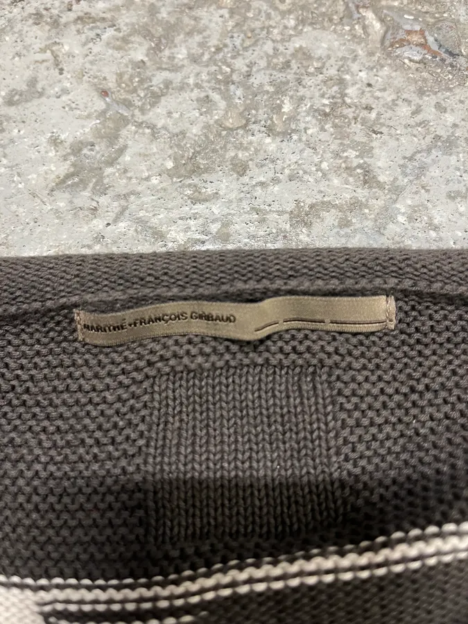 2000s Marithé + François Girbaud Grey Stripped Sweater - Image 7