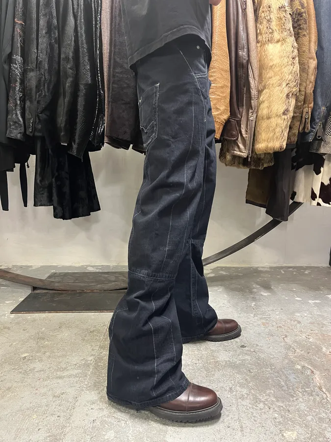 2000s Marithé + François Girbaud Navy Avant-Garde Pants - Image 3