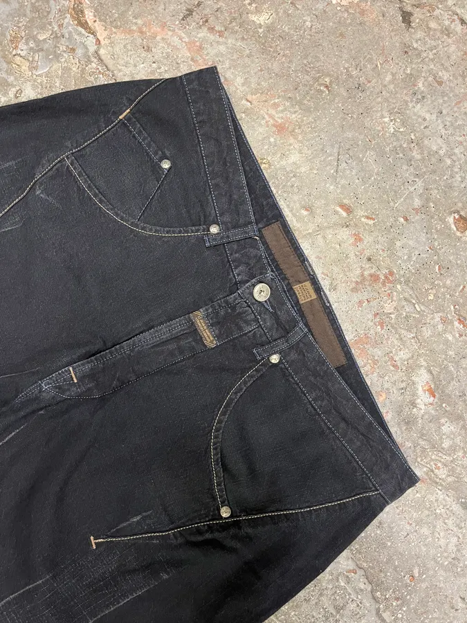 2000s Marithé + François Girbaud Navy Avant-Garde Pants - Image 8