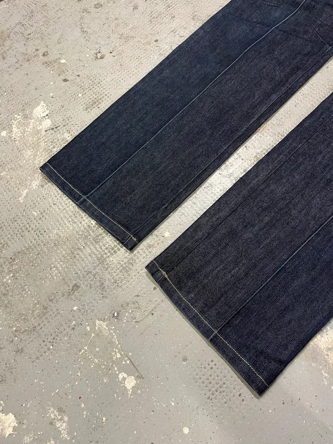 2000s Marithé + François Girbaud Navy Brut Denim Jeans - Image 6