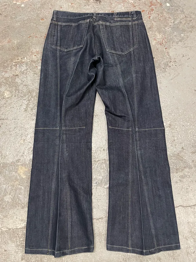 2000s Marithé + François Girbaud Navy Brut Denim Large Jeans - Image 7