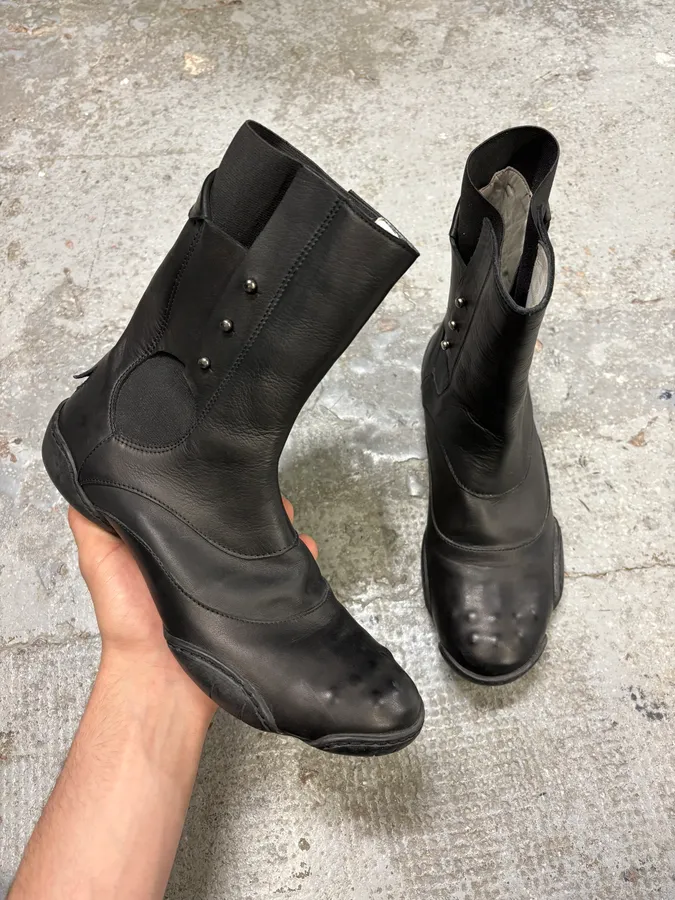 2000s Marithé + François Girbaud Ninja Black Ankle Boots