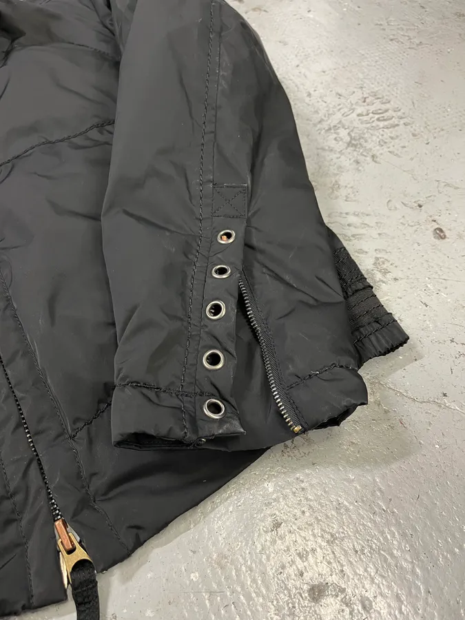 2000s Marithé + François Girbaud Nylon Black Studded Puffer Jacket - Image 7