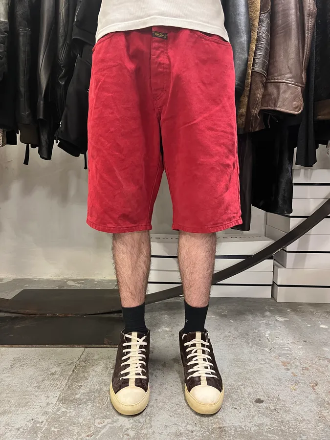 2000s Marithé + François Girbaud Red Cozy Large Shorts