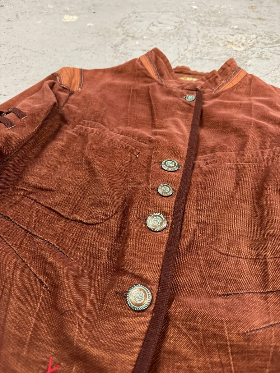 2000s Marithé + François Girbaud Rouille Faded Light Samurai Jacket - Image 10