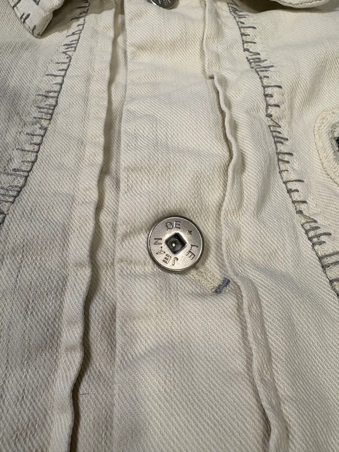 2000s Marithé + François Girbaud White Signature Light Jacket - Image 8