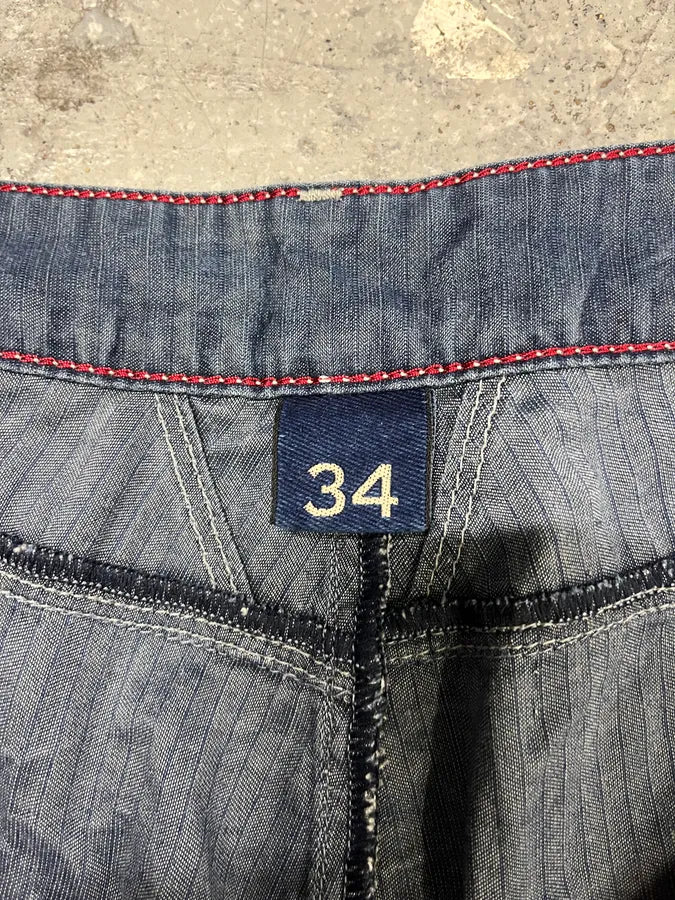 2000s Marithé + François Girbaud Wide Denim Jeans - Image 10