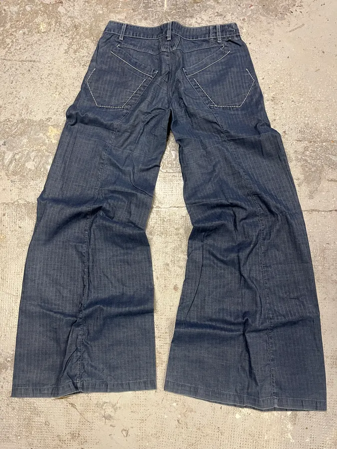 2000s Marithé + François Girbaud Wide Denim Jeans - Image 7