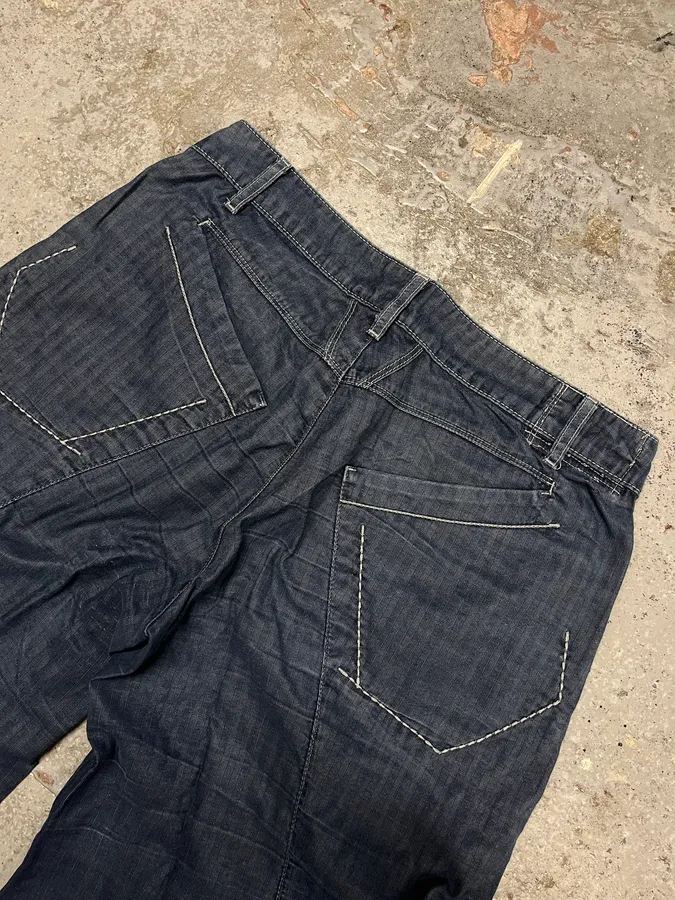 2000s Marithé + François Girbaud Wide Denim Jeans - Image 8