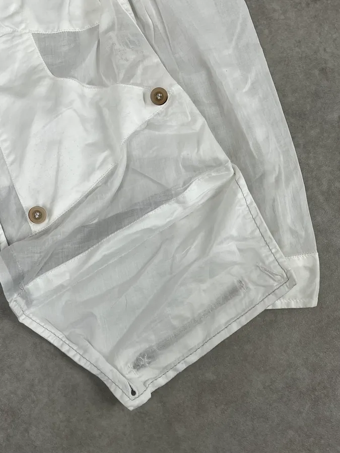 2000s Marithé et François Girbaud White Cargo Pocket Jacket - Image 10