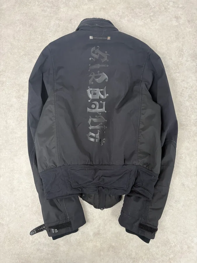 2000s Marithé + François Girbaud Active Black Windbreaker Nylon Gothic Jacket - Image 4