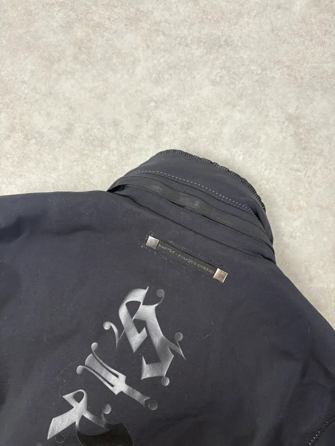 2000s Marithé + François Girbaud Active Black Windbreaker Nylon Gothic Jacket - Image 5
