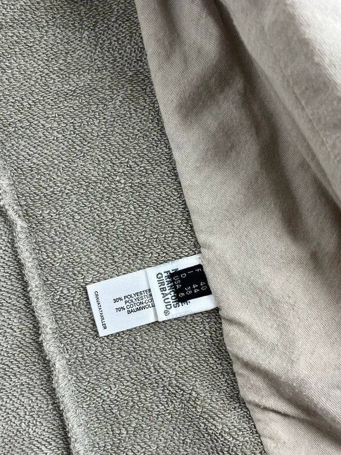 2000s Marithé +François Girbaud Asymmetrical Beige Buttoned Cardigan Jacket - Image 10