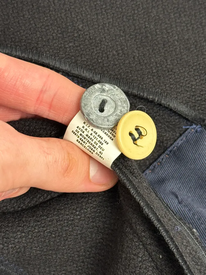 2000s Marithé + François Girbaud Asymmetrical Buttoned Black Officer Jacket - Image 14