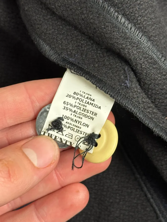 2000s Marithé + François Girbaud Asymmetrical Buttoned Black Officer Jacket - Image 15