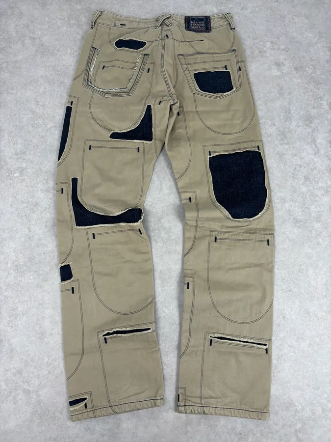 2000s Marithé + François Girbaud Beige Cargo Pants - Image 6