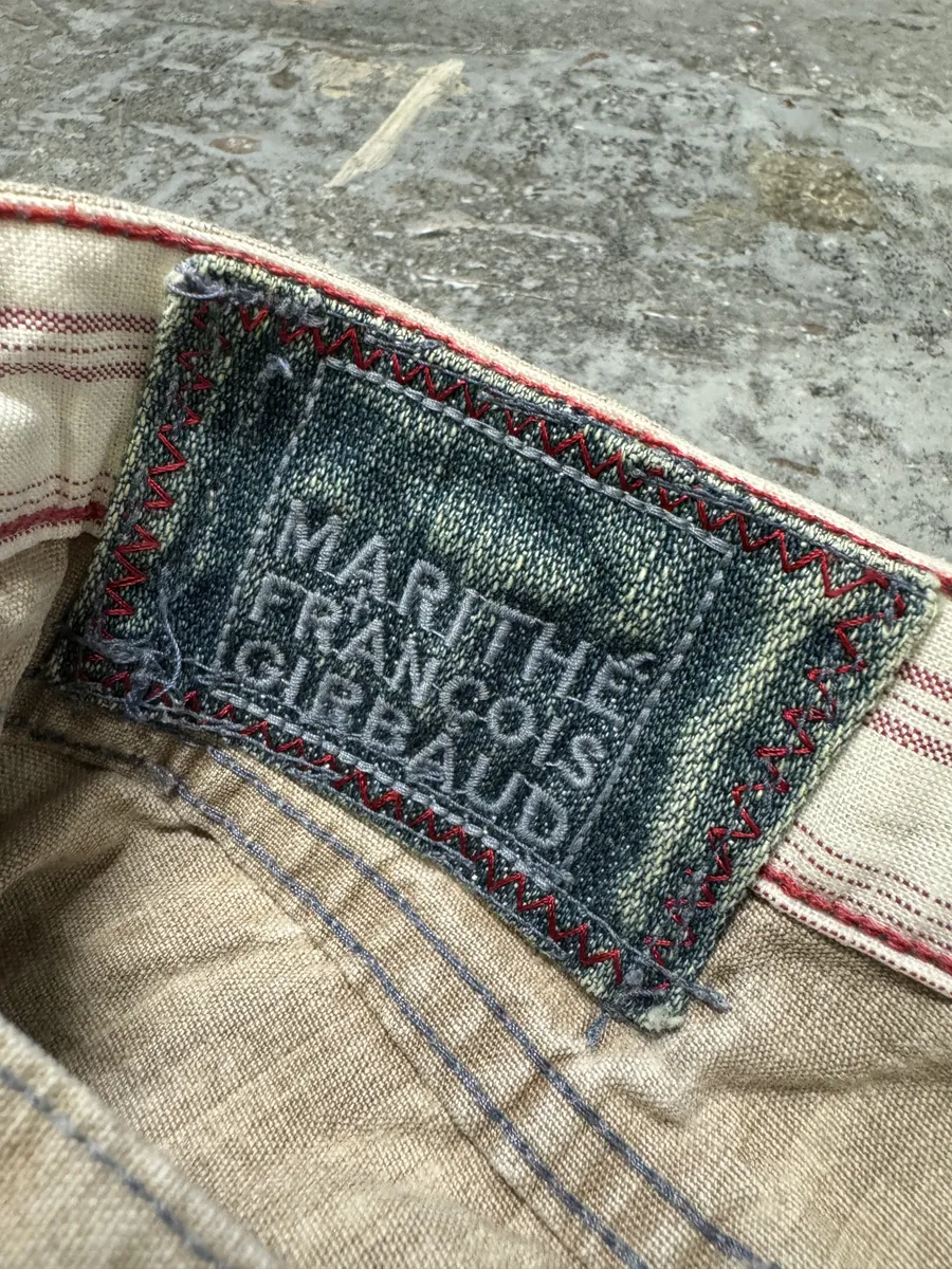 2000s Marithé + Francois Girbaud Beige Denim Jeans - Image 10