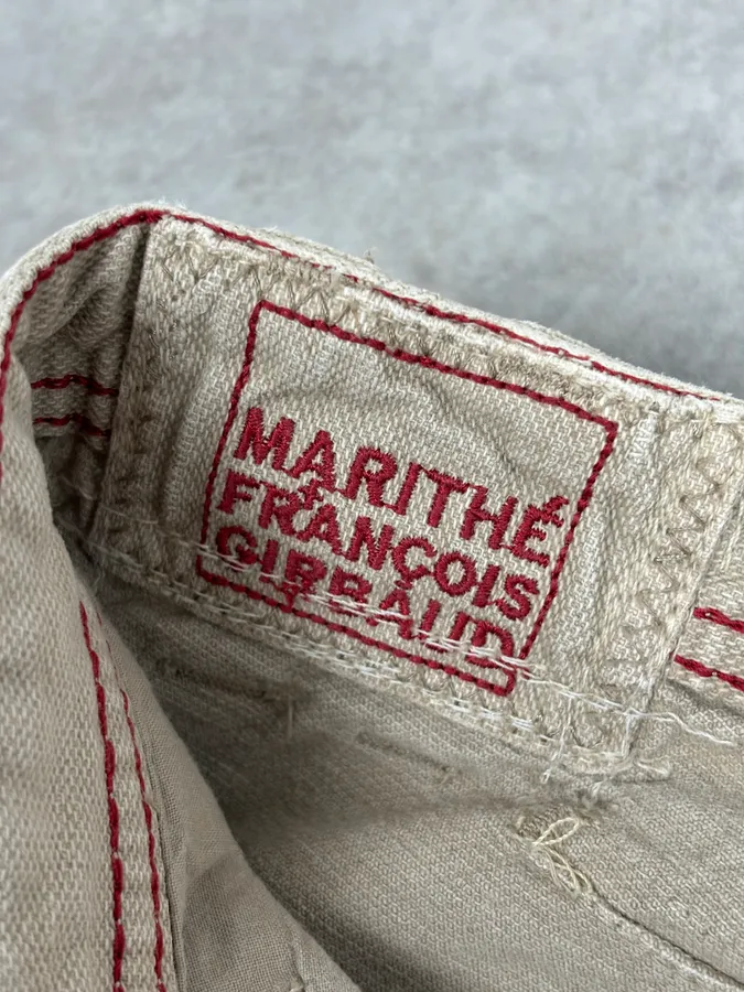 2000s Marithé + François Girbaud Beige Large Cozy Pants - Image 12