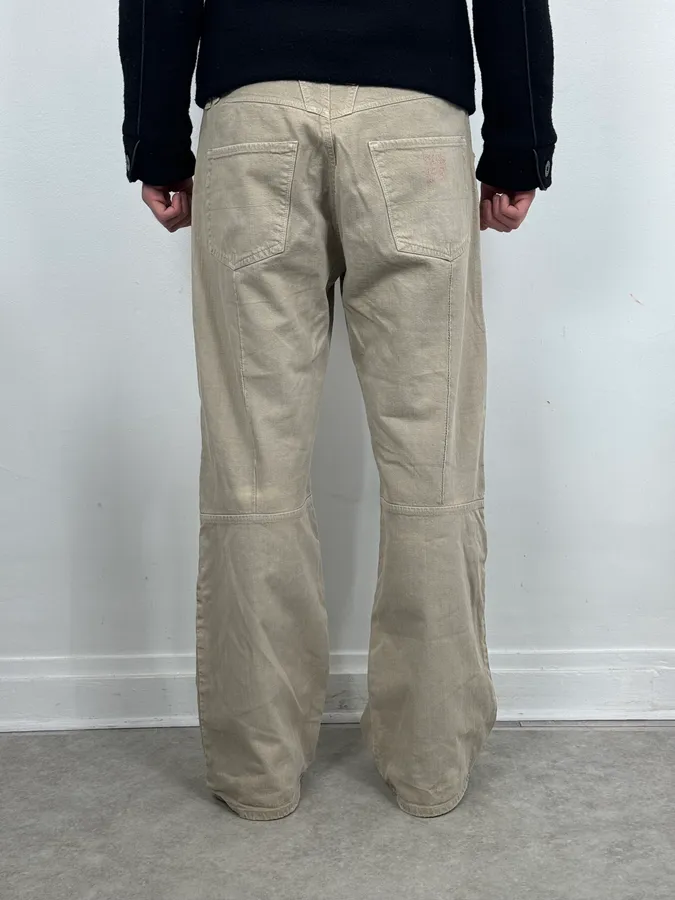 2000s Marithé + François Girbaud Beige Large Cozy Pants - Image 3