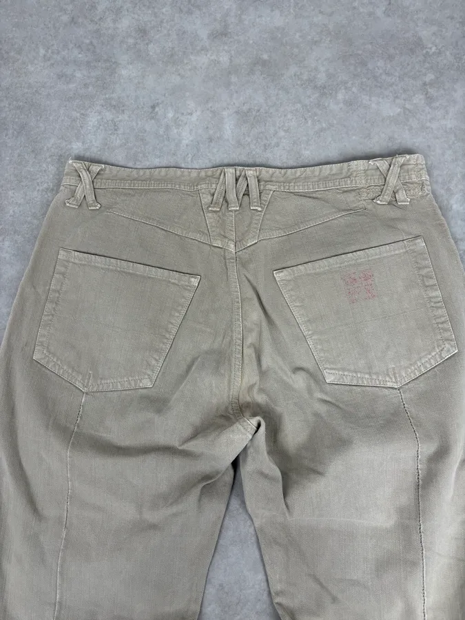 2000s Marithé + François Girbaud Beige Large Cozy Pants - Image 7