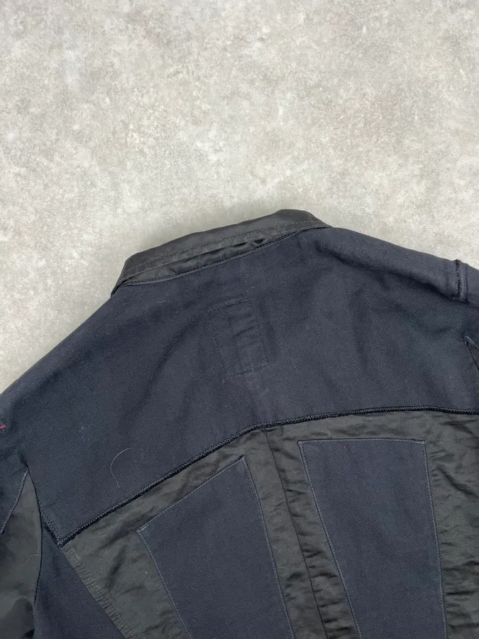 2000s Marithé + François Girbaud Black Irregular Red Buttoned Jacket - Image 6