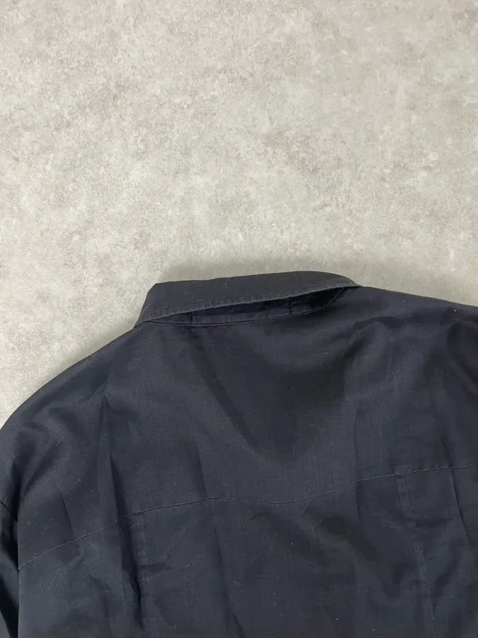 2000s Marithé + François Girbaud Black Linen Stars Shirt - Image 7