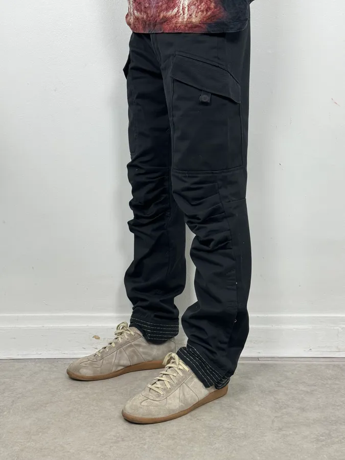 2000s Marithé + François Girbaud Black Pleats Technical Pants - Image 2