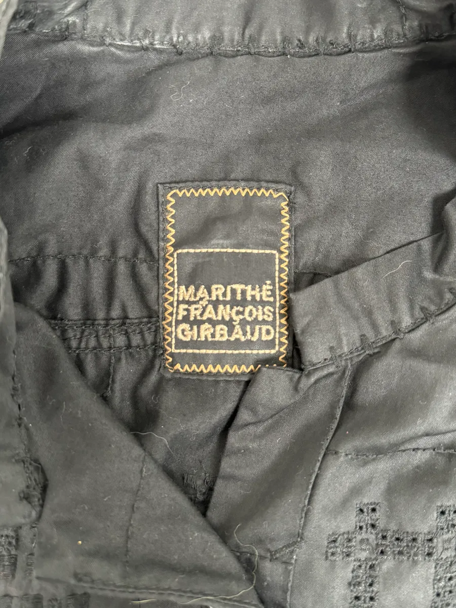 2000s Marithé + François Girbaud Black Signature Buttoned Light Jacket - Image 10