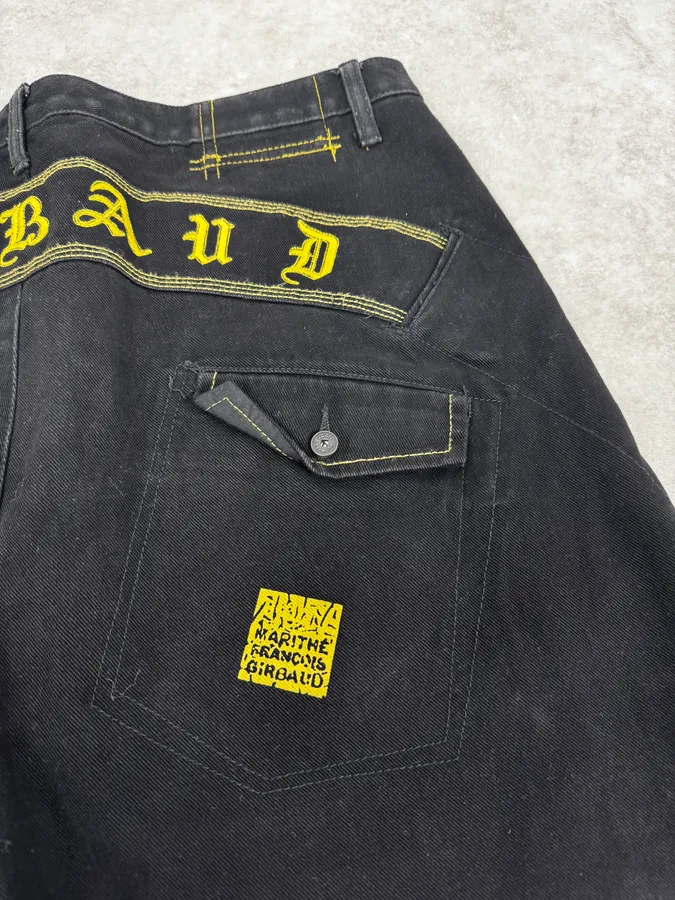2000s Marithé + François Girbaud Black & Yellow Pants - Image 12