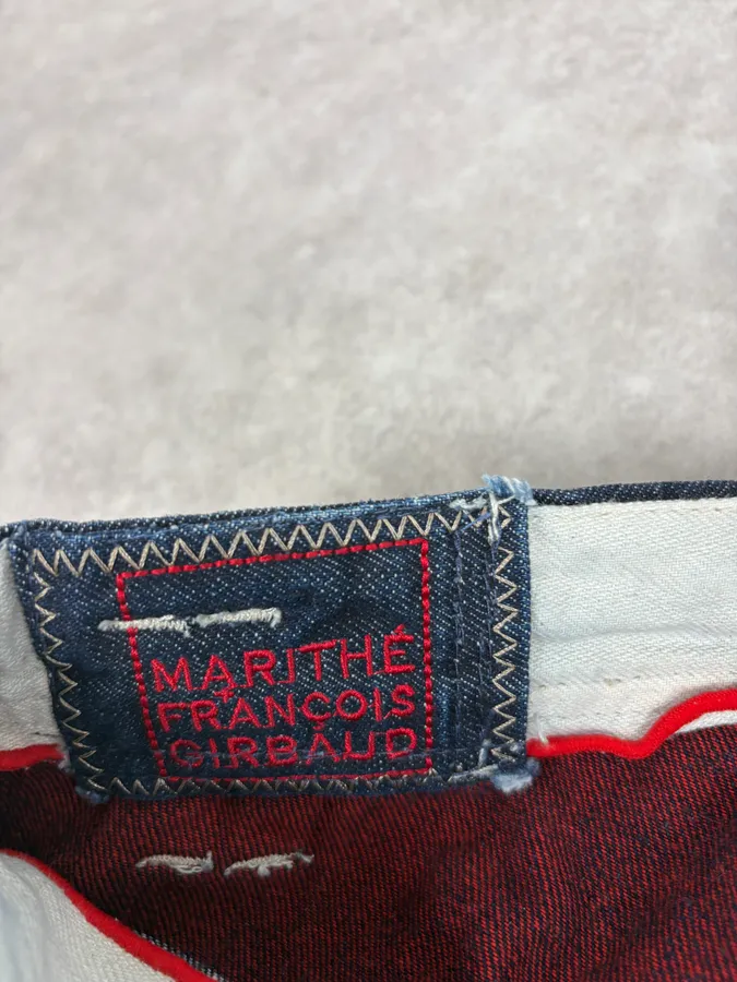 2000s Marithé + François Girbaud Blue Deconstructed Denim Jeans - Image 10
