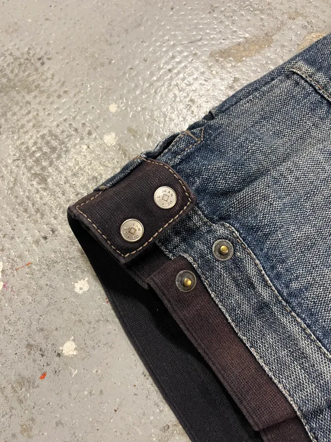 2000s Marithé + François Girbaud Blue Distressed Denim Shorts - Image 10