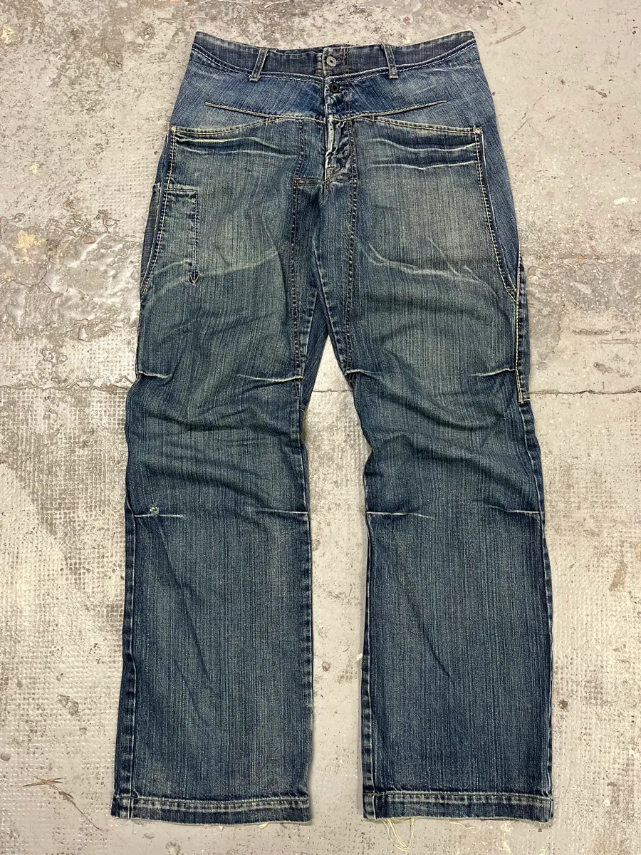 2000s Marithé + François Girbaud Blue Faded Denim Jeans