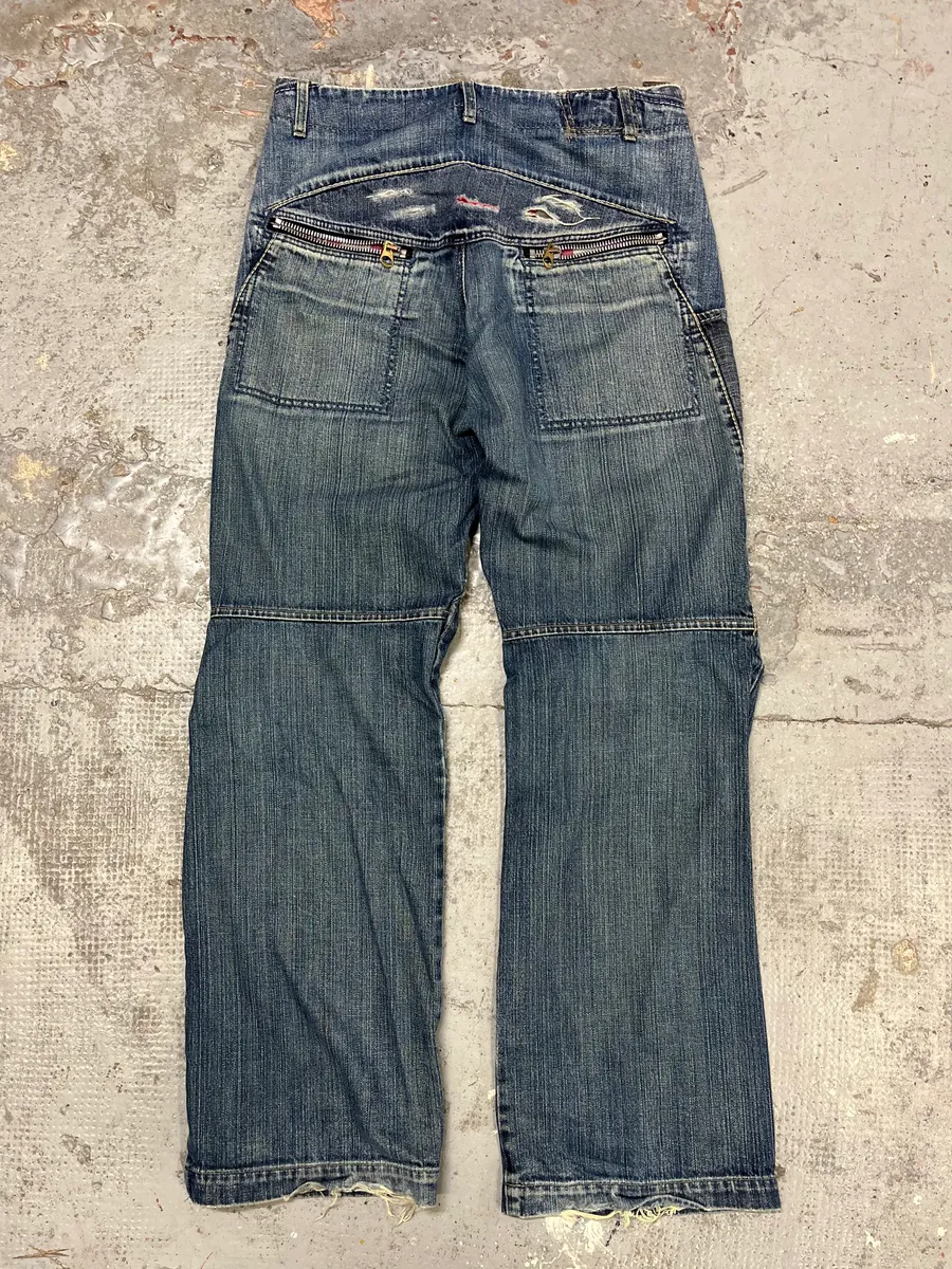 2000s Marithé + François Girbaud Blue Faded Denim Jeans - Image 8