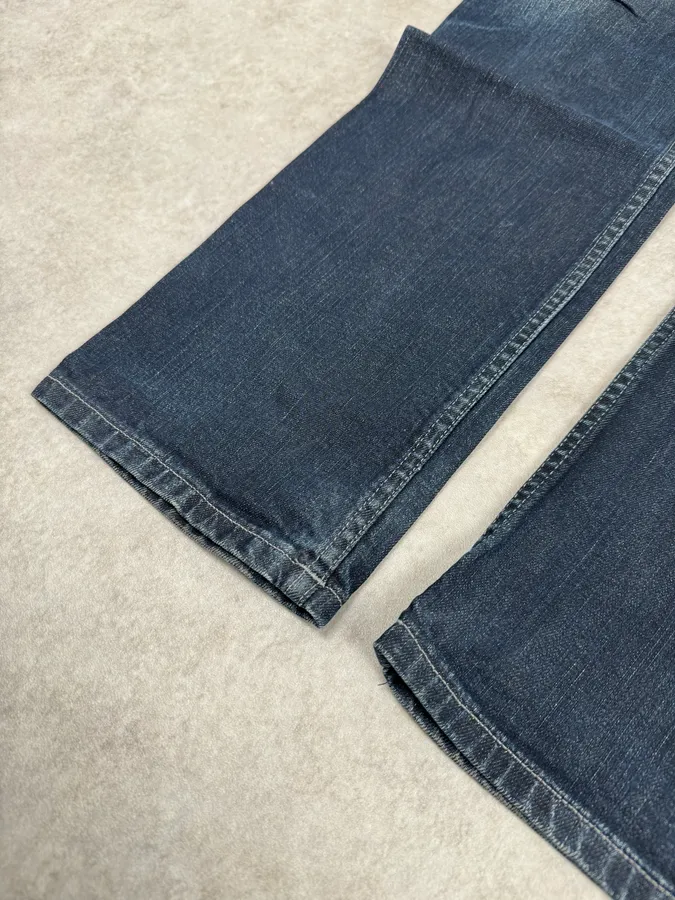 2000s Marithé + François Girbaud Blue Plectriy Slim Denim Jeans - Image 8